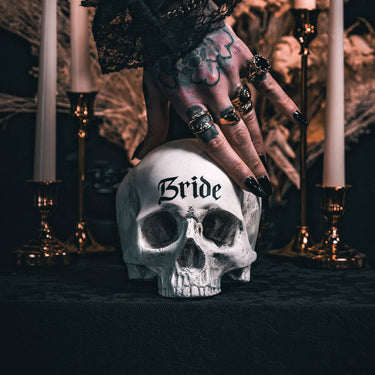 gothic bride skull gothic wedding the blackened teeth alt wedding