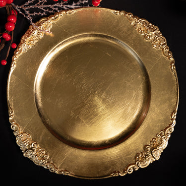 CHARGER PLATE - GOLD by The Blackened Teeth gothic home decor