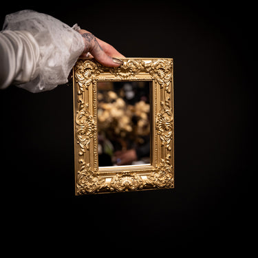 Lucinda Baroque Mirror Gold by The Blackened Teeth Gothic Home Decor