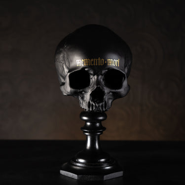 Memento Mori - Skull plinth - the blackened teeth - gothic home decor
