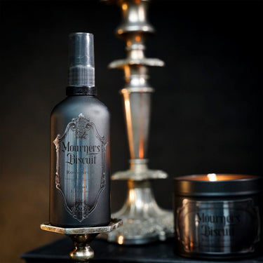 Mouners biscuit room spray - the blackened teeth - gothic home decor