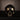 human replica skull ornament blackened gold