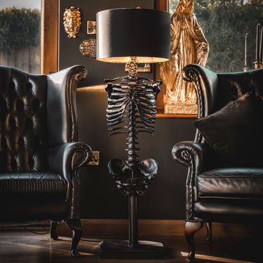 skeleton floor lamp the blackened teeth gothic home decor gothic lighting