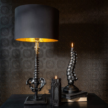 spine lamp - the blackened teeth - gothic lamp - gothic lighting