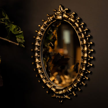 Corpus Oval Spine Mirror by The Blackened Teeth Gothic Home Decor