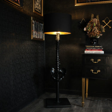 SPINE LAMP THE BLACKENED TEETH -BLACKENED ABODE GOTHIC HOME DECOR
