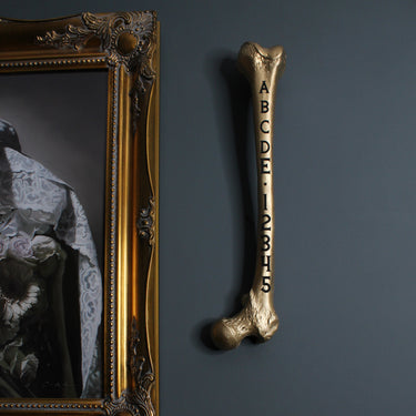 Engraved Femur Bone - Custom Engraving - The Blackened Teeth - Gothic home decor