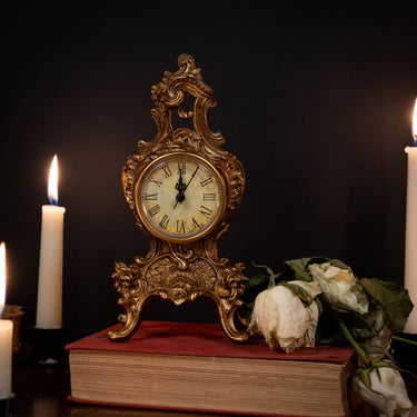 Baroque Gold Mantel Clock