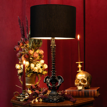 Skeleton Table Lamp by The Blackened Teeth Gothic home Decor
