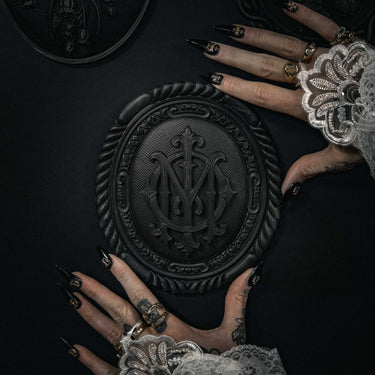 In Memory Of Brooch Hanging by The Blackened Teeth Gothic Home Decor