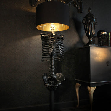 skeleton floor lamp the blackened teeth gothic home decor gothic lighting 