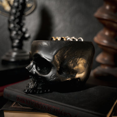 Skull Ring Holder ornament gothic home decor by The Blackened Teeth Ltd