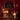A black fringed table lamp with an ornate dark metal base sits on a wooden table, surrounded by gothic decor including a gold candelabra, a skull, dried flowers, and red candles against a deep red curtain background. gothic home interior