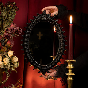 Corpus Oval Spine Mirror by The Blackened Teeth Gothic Home Decor