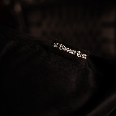 Sorrow Sleeps Here Velvet Cushion by The Blackened Teeth Gothic Home Decor Textiles Collection